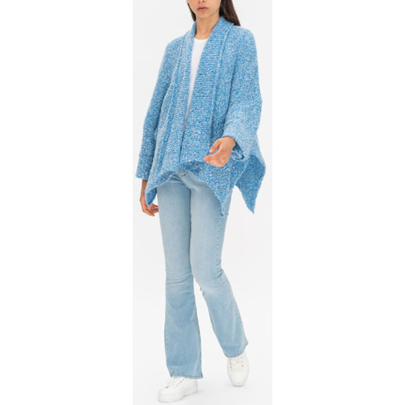 Free People Sweaters - Free People Oversized Blue BFF Cardigan Size S Shawl Knit